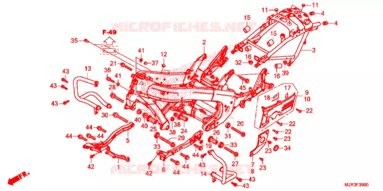 FRAME CHASSIS Honda MOTO 1800 GOLD-WING 2017  GL1800CH