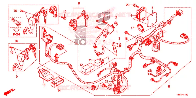 BEDRADINGSBUNDEL/ACCU Honda SCOOTER 125 ACTIVA 2017  NSC1255WHH