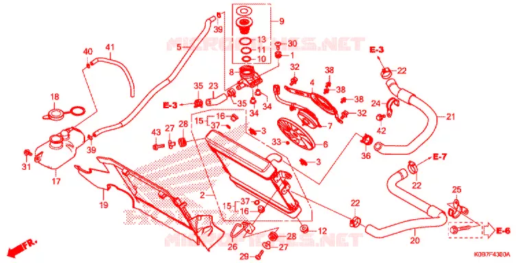 RADIATOR Honda SCOOTER 300 FORZA 2019  NSS300AK_2ED