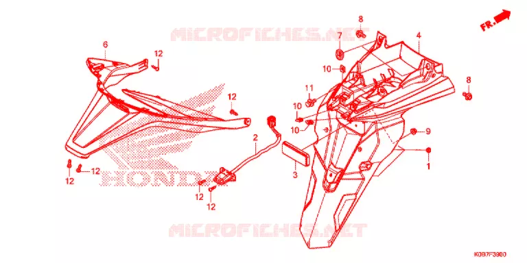 ACHTER STROOMLIJNKAP Honda SCOOTER 300 FORZA 2018  NSS300AK