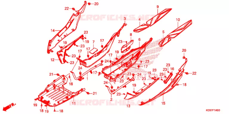 VLOER OPSTAP Honda SCOOTER 300 FORZA 2020  NSS300AK