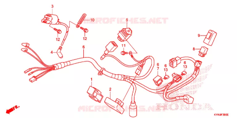 BEDRADINGSBUNDEL/ACCU Honda MOTO 110 CRF 2018  CRF110FJ