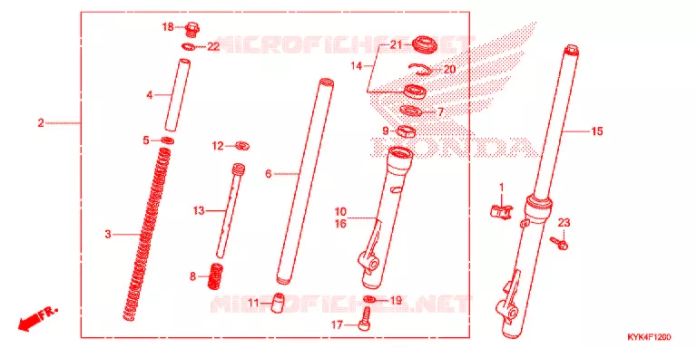 VOOR VORK Honda MOTO 110 CRF 2018  CRF110FJ