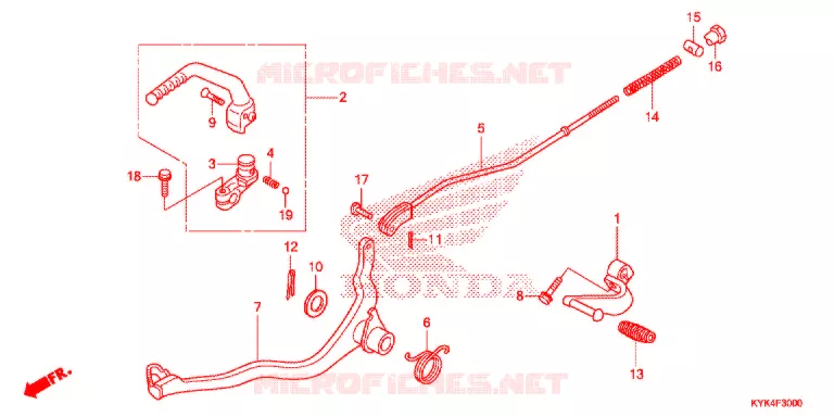 PEDAAL/KICKSTARTER ARM Honda MOTO 110 CRF 2018  CRF110FJ