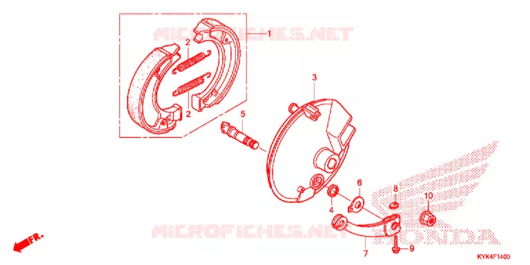 VOOR REM PANEEL Honda MOTO 110 CRF 2018  CRF110FJ