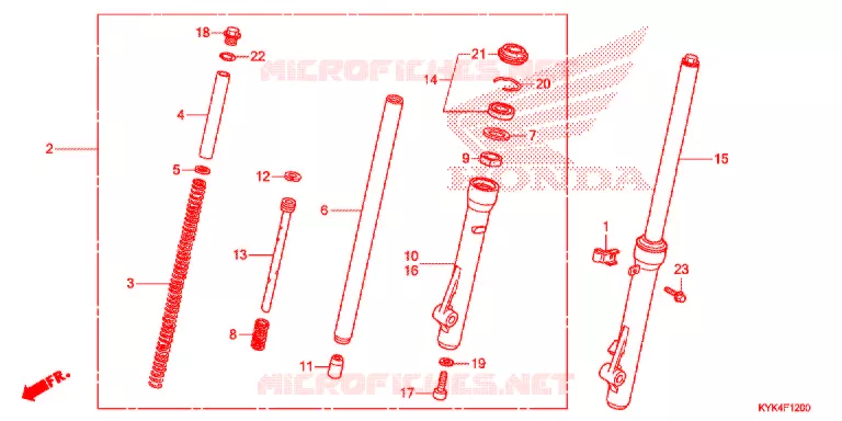 VOOR VORK Honda MOTO 110 CRF 2018  CRF110FJ