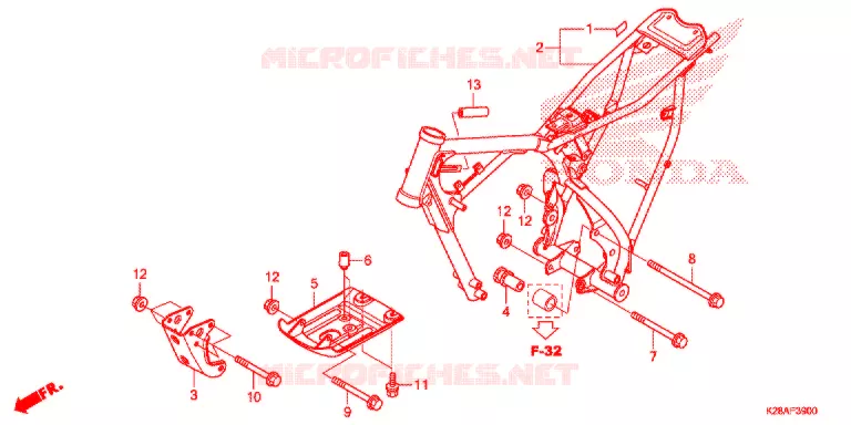 FRAME CHASSIS Honda MOTO 125 CRF 2018  CRF125FBJ