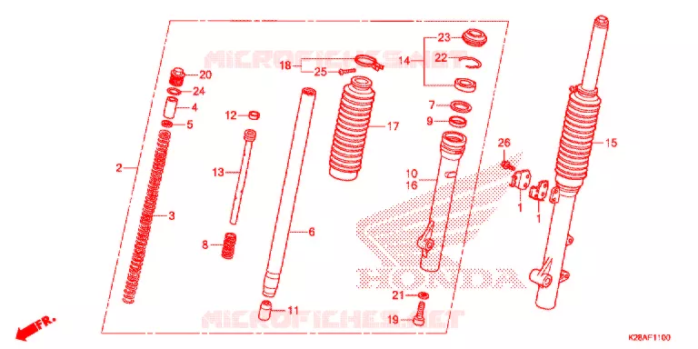 VOOR VORK Honda MOTO 125 CRF 2018  CRF125FJ
