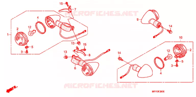 KNIPPERLICHT Honda MOTO 1300 VT 2010  VT1300CXAA