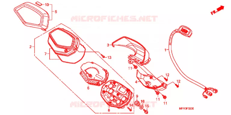 COMBINATIEMETER Honda MOTO 1300 VT 2011  VT1300CXAA