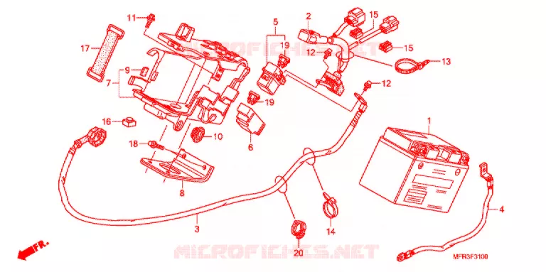 GEREEDSCHAP/ACCUVAK Honda MOTO 1300 VT 2011  VT1300CXAA