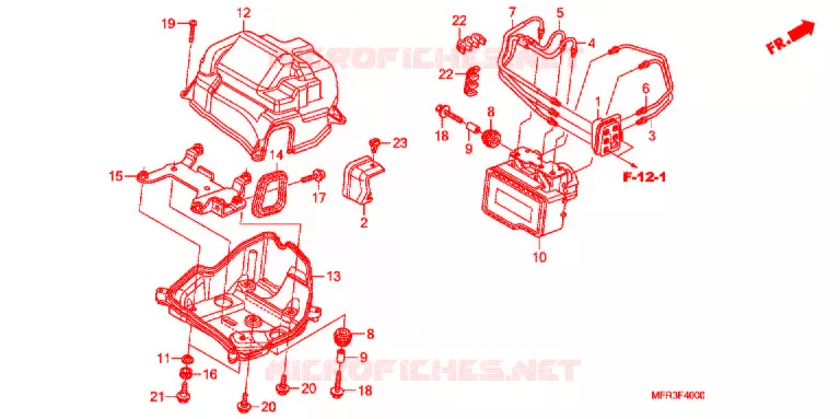 VOORREM HOOFDCILINDER/ABS MODULATOR Honda MOTO 1300 VT 2010  VT1300CXAA