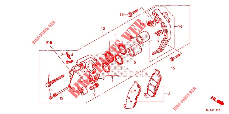 REMKLAUW VOOR (VT750C/C2B) voor Honda SHADOW VT 750 AERO 2018