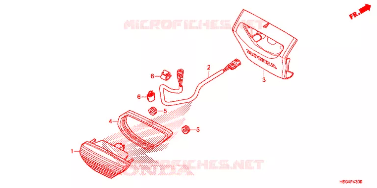 ACHTERLICHT/KENTEKEN LICHT Honda ATV 250 FOURTRAX 2021  TRX250TM1K