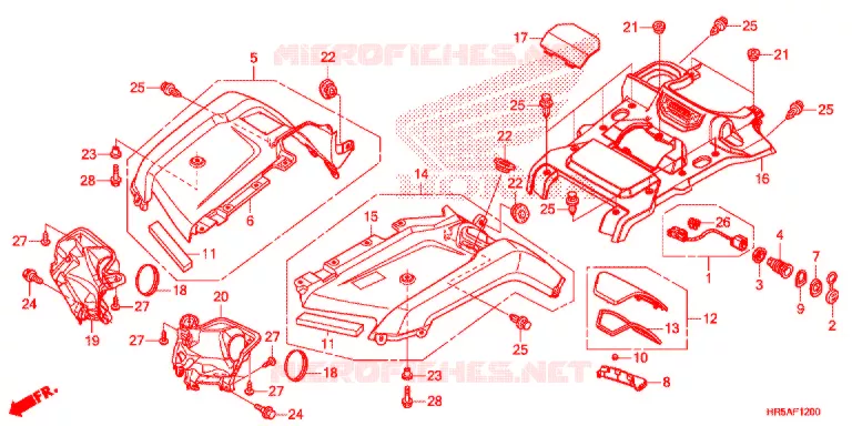 VOORSPATBORD Honda ATV 500 FOURTRAX 2018  TRX500FM6J