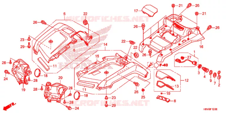 VOORSPATBORD Honda ATV 500 FOURTRAX 2018  TRX500FM1J