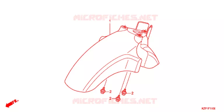 VOORSPATBORD Honda SCOOTER 110 BENLY 2020  MW1101WHJ