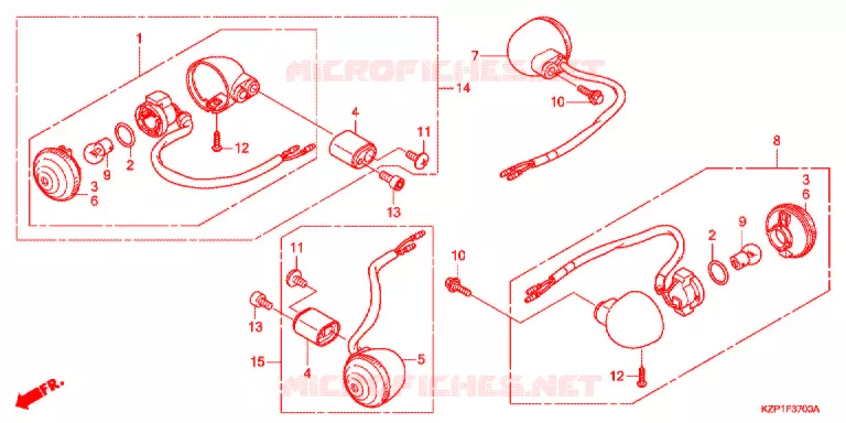 KNIPPERLICHT Honda SCOOTER 110 BENLY 2018  MW1101WHJ