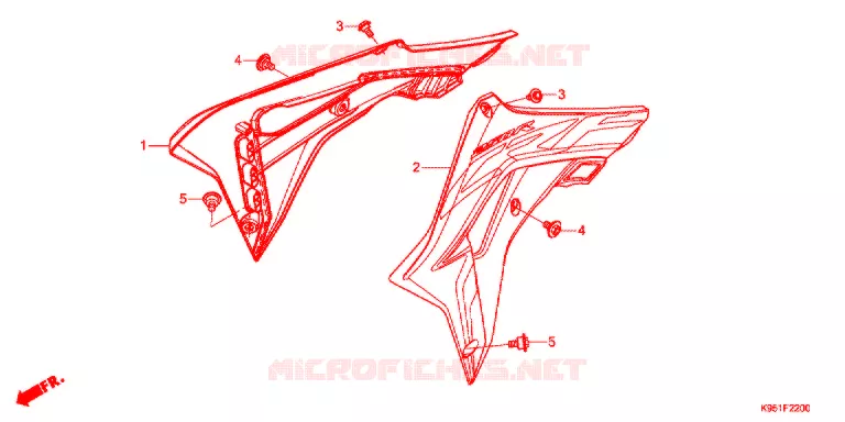 DEKSEL RADIATEUR (CRF250R) Honda MOTO 250 CRF 2019  CRF250RK
