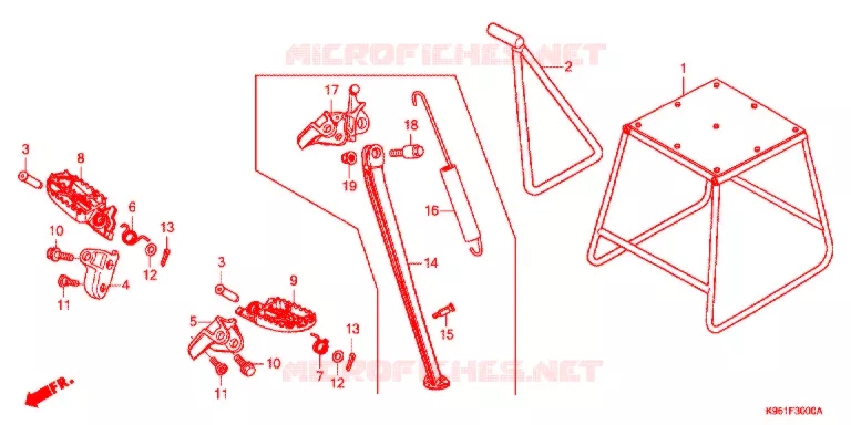 OPSTAP/STANDAARD Honda MOTO 250 CRF 2019  CRF250RK