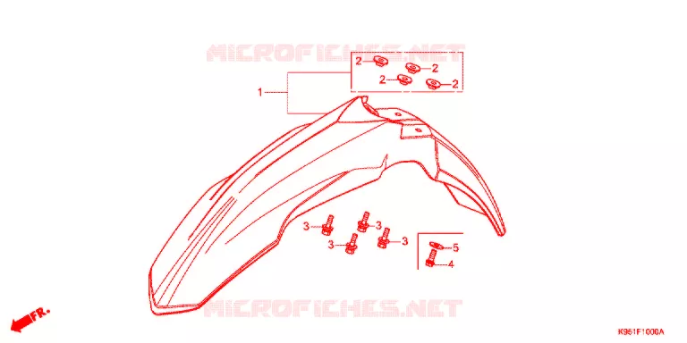 VOORSPATBORD Honda MOTO 250 CRF 2019  CRF250RK