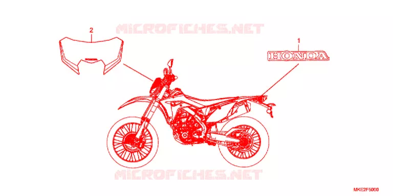 EMBLEEM/STREEP Honda MOTO 450 CRF 2019  CRF450LK
