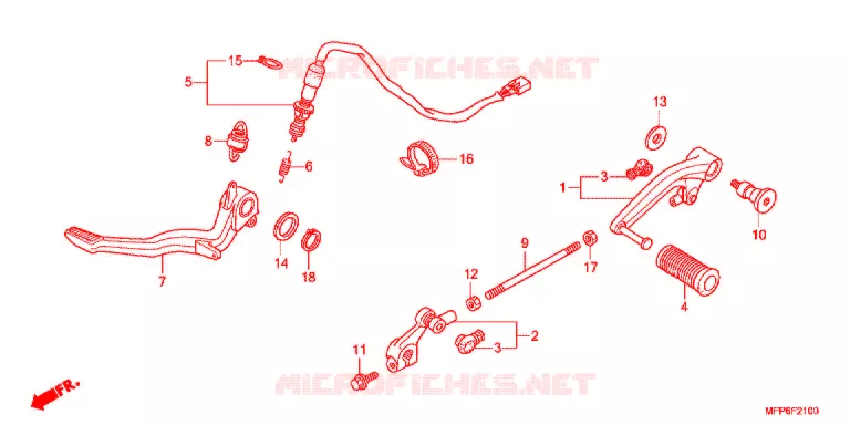 PEDAAL/OPSTAP Honda MOTO 1300 CB 2018  CB1300ADJ