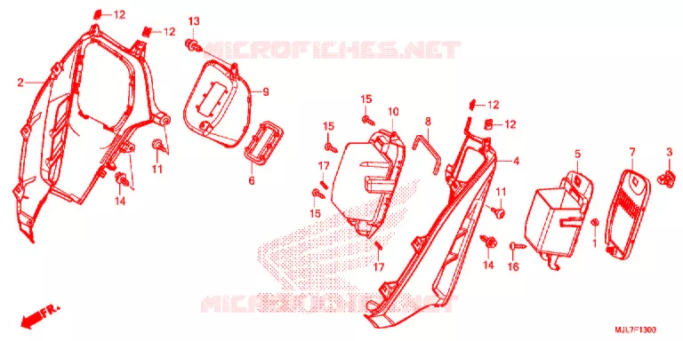 MESH INNER RACK  SG Honda SCOOTER 750 INTEGRA 2015  NC750DF