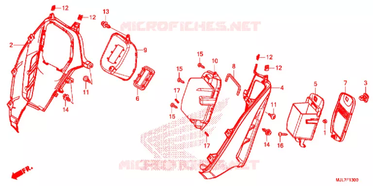 MESH INNER RACK  SG Honda SCOOTER 750 INTEGRA 2015  NC750DF