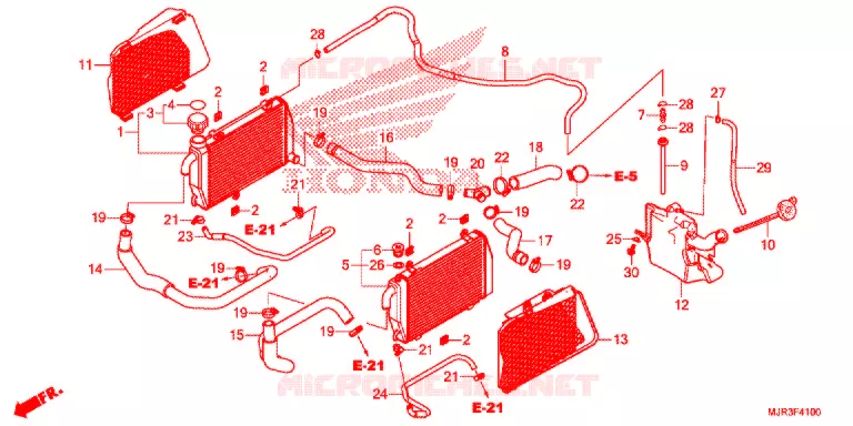 RADIATOR Honda MOTO 1800 GOLD-WING 2014  GL1800CE