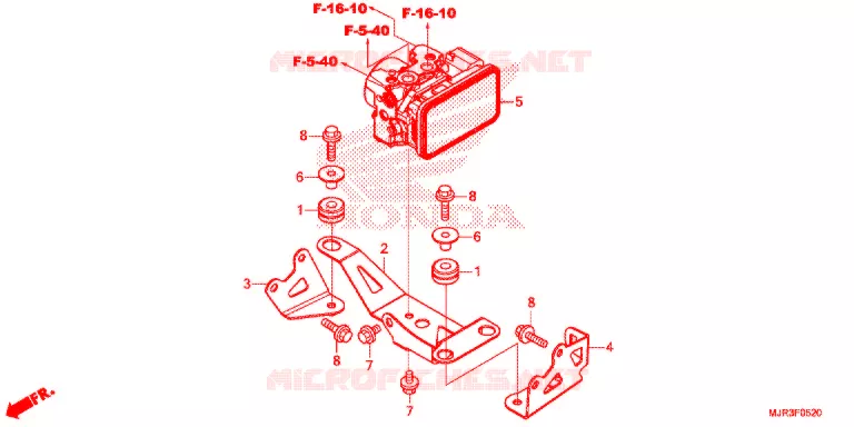 VOORREM HOOFDCILINDER/ABS MODULATOR Honda MOTO 1800 GOLD-WING 2014  GL1800CE
