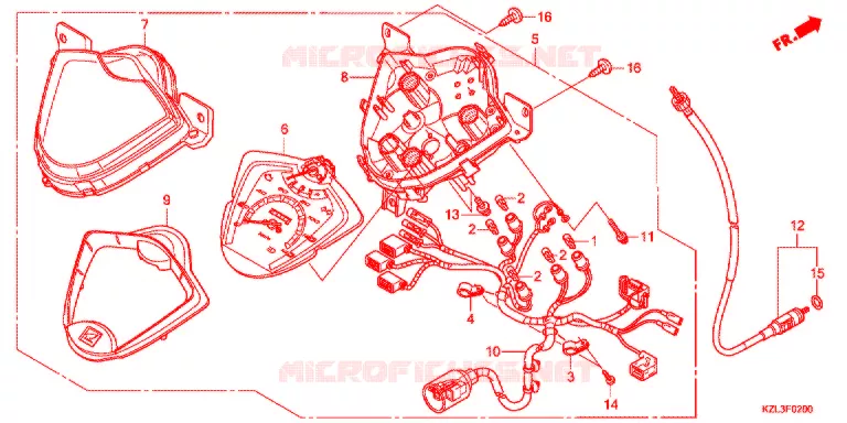 COMBINATIEMETER Honda SCOOTER 110 VISION 2014  NSC110WHE