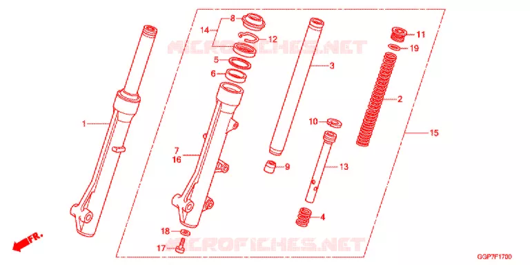 VOOR VORK Honda SCOOTER 50 VISION 2013  NSC50MPDC