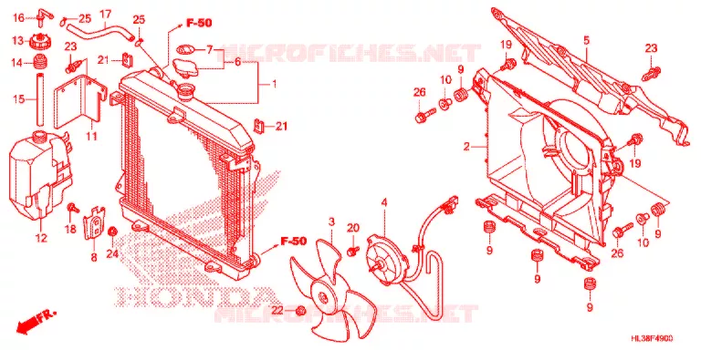 RADIATEUR   Honda ATV 700 PIONEER 2019  SXS700M2DK