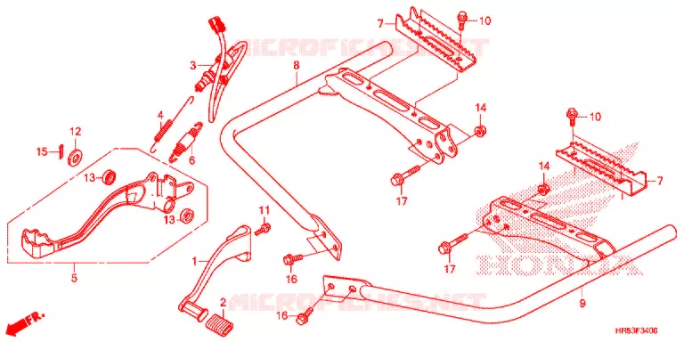 PEDAAL/OPSTAP  Honda ATV 500 FOURTRAX 2019  TRX500FM6K