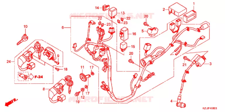 BEDRADINGSBUNDEL  (NSC110C/S) Honda SCOOTER 110 SPACY 2016  NSC110SC