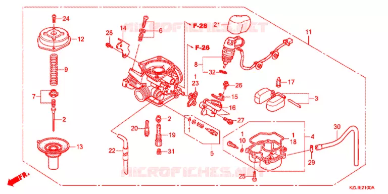 CARBURATEUR  Honda SCOOTER 110 SPACY 2016  NSC110SC