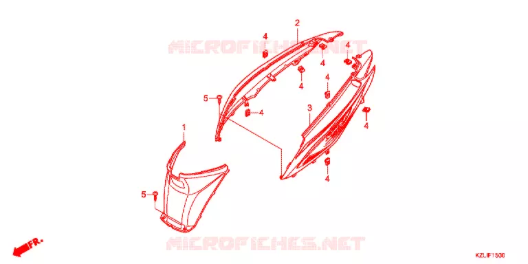 CHASSIS AFDEKKING  Honda SCOOTER 110 SPACY 2018  NSC110SC