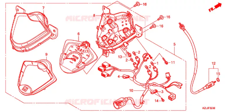 SNELHEIDSMETER (NSC110C/S) Honda SCOOTER 110 SPACY 2016  NSC110SC