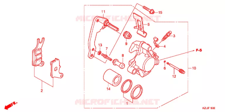 VOOR REMKLAUW   Honda SCOOTER 110 SPACY 2017  NSC110SC