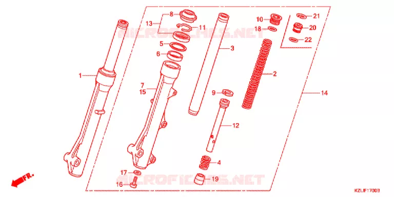 VOOR VORK (NSC110C/S/CSF-C) Honda SCOOTER 110 SPACY 2013  NSC110SC