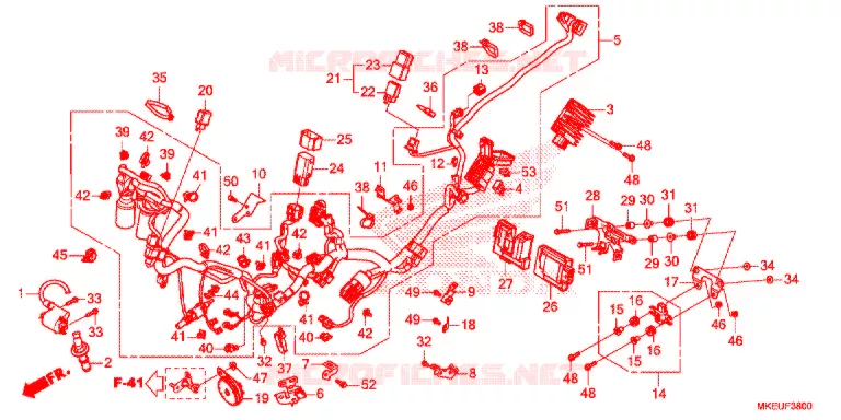 BEDRADINGSBUNDEL/ACCU Honda MOTO 450 CRF 2019  CRF450LK