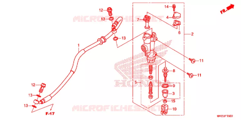 ACHTER REM HOOFD CILINDER Honda MOTO 450 CRF 2019  CRF450LK