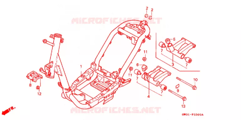 FRAME CHASSIS Honda SCOOTER 50 DIO 1990  SK50ML
