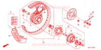 ACHTER WIEL voor Honda LITTLE CUB 50 2001