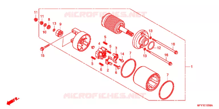 STARTMOTOR Honda MOTO 1300 VT 2010  VT1300CRAA