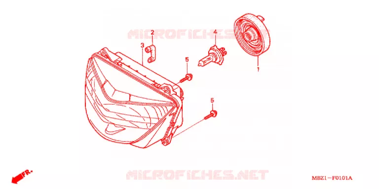 KOPLAMP (CB600F2Y) Honda MOTO 600 HORNET 2000  CB600F2Y