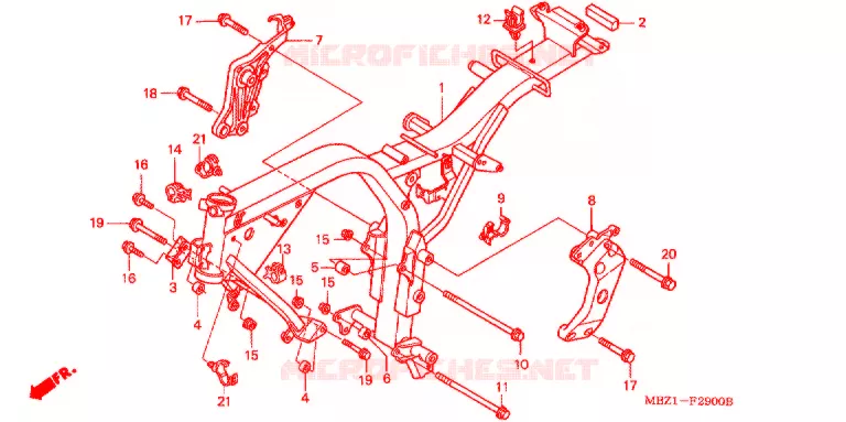 FRAME CHASSIS Honda MOTO 600 HORNET 1998  CB600FW