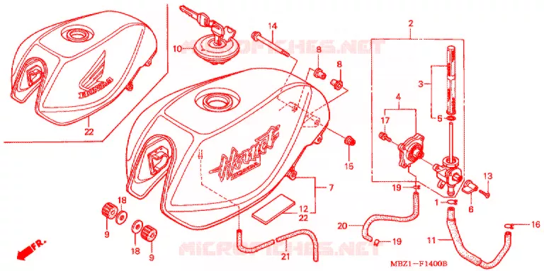 BENZINE TANK Honda MOTO 600 HORNET 1999  CB600FX