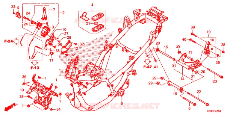 FRAME CHASSIS Honda SCOOTER 300 FORZA 2018  NSS300AK